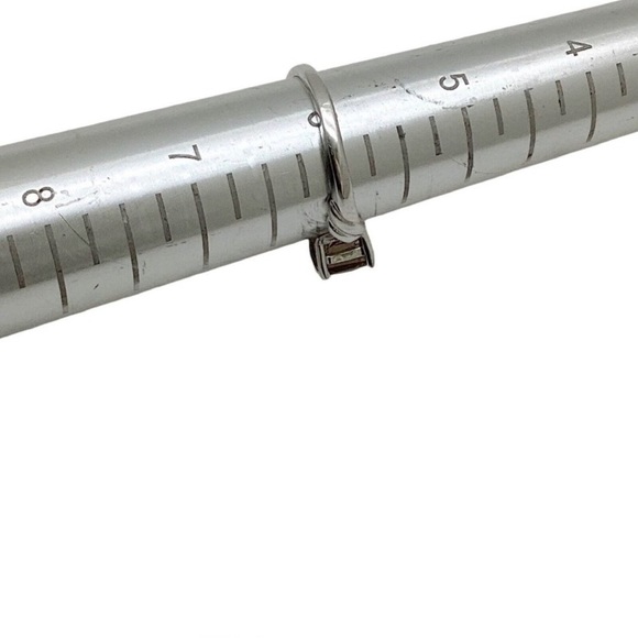 Modernist 925 Sterling Smoky Quartz Delicate Solitaire Ring, Libra Birthstone - Picture 3 of 4